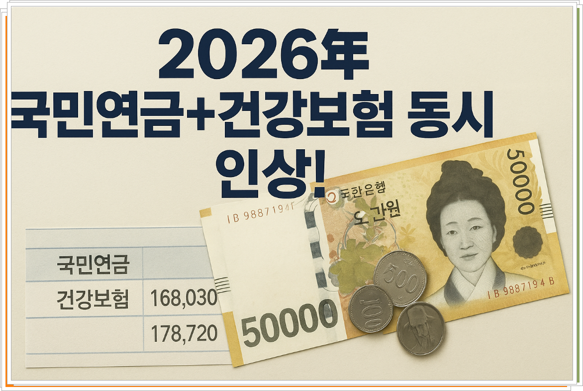 2026년 국민연금 + 건강보험 인상 폭탄