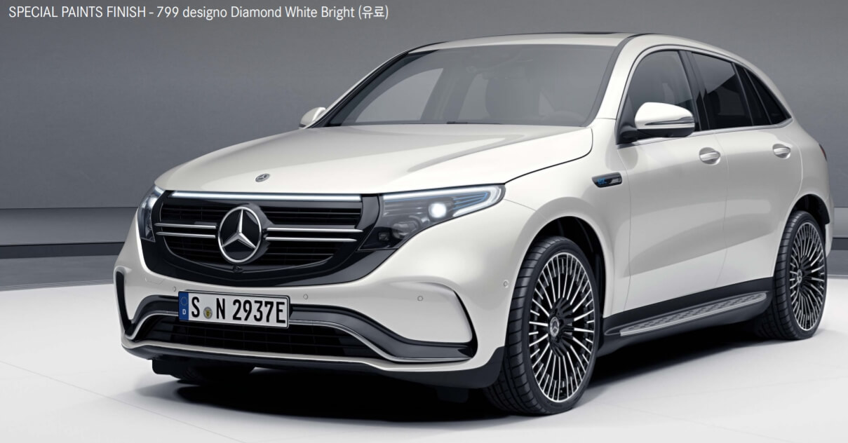 designo Diamond White Bright(색상 코드 : 799) 벤츠 EQC 색상코드 - designo Diamond White Bright(색상 코드 : 799)