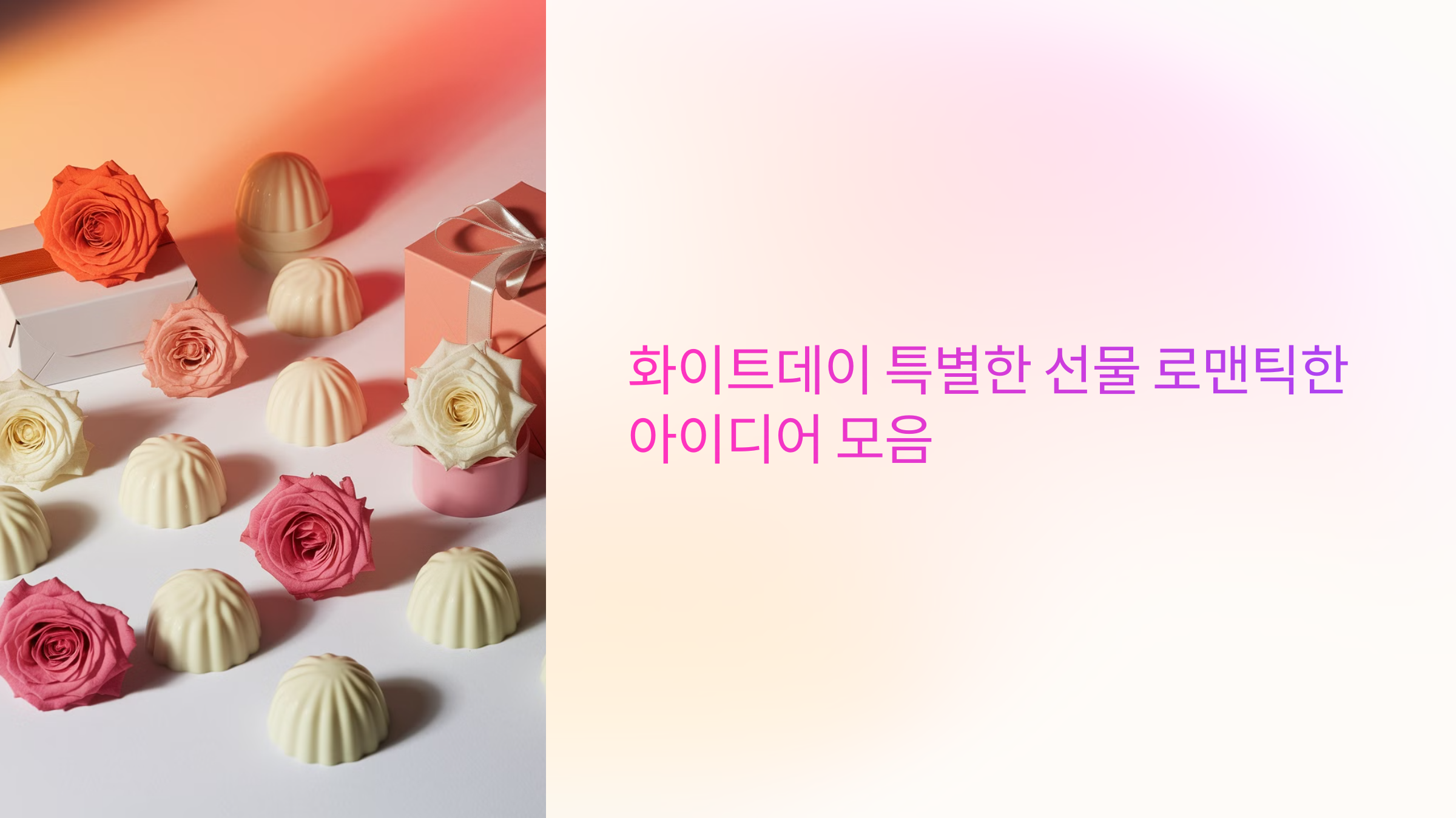 화이트데이 특별한 선물 로맨틱한 아이디어 모음