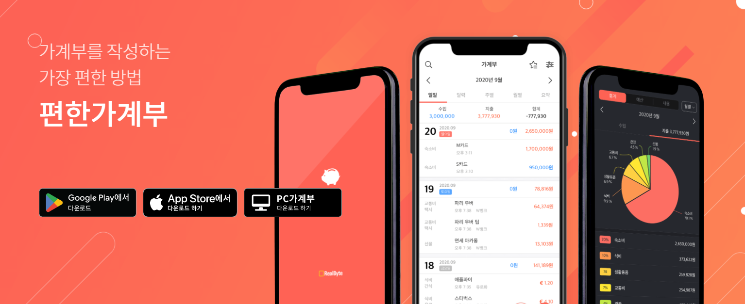 가계부 어플 추천 BEST 3