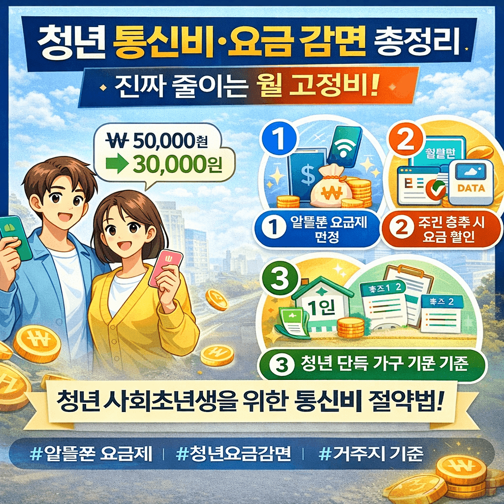 청년 통신비&middot;요금 감면 총정리-썸네일