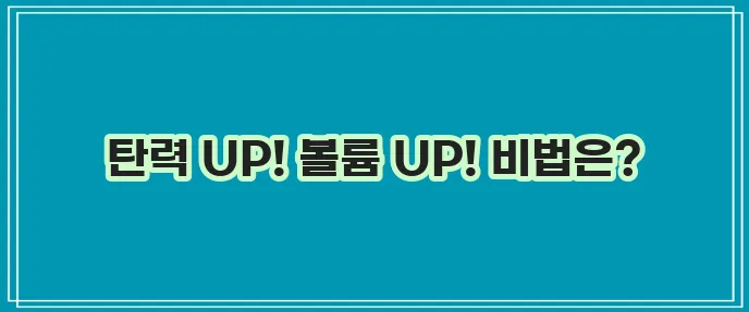 볼살 찌는 방법 처짐 없이 하는 것이 중요합니다