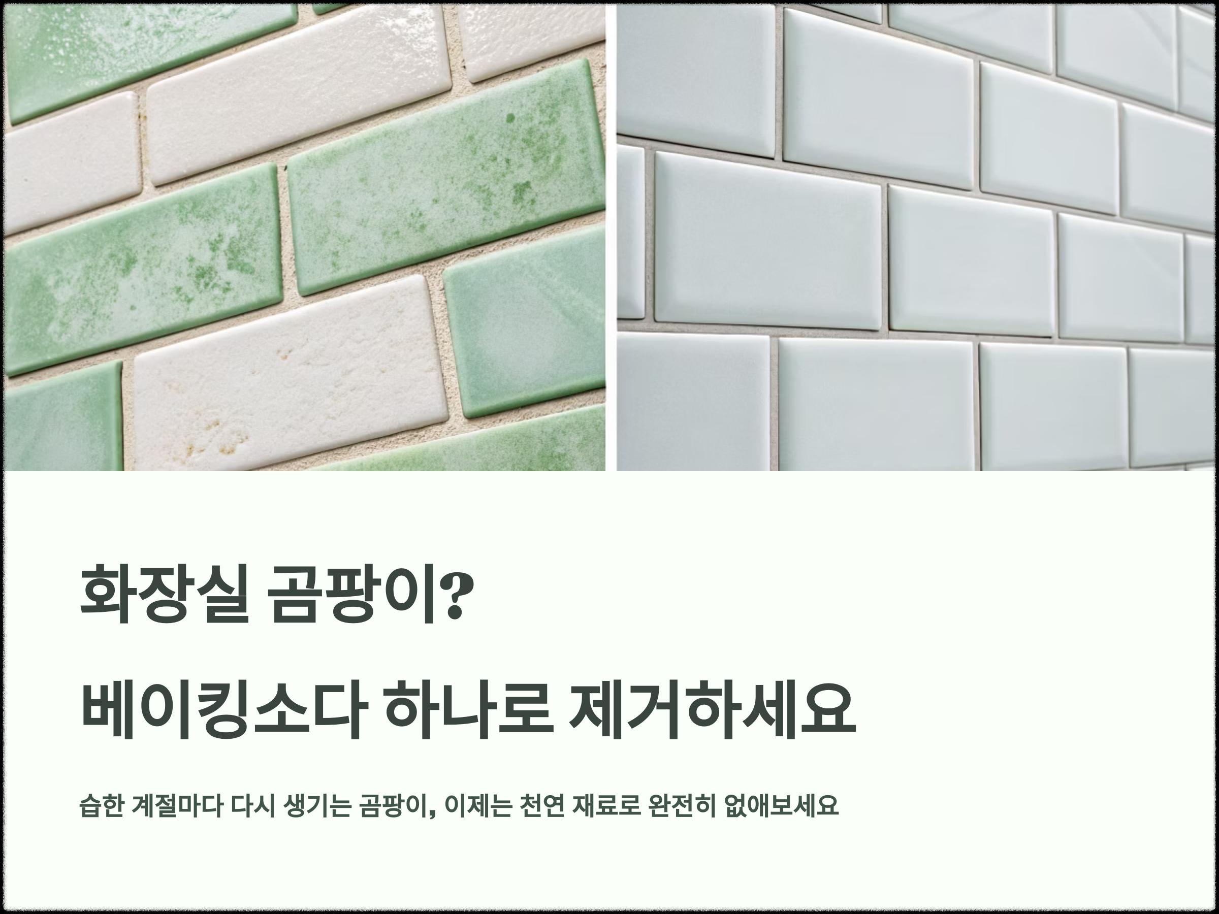 베이킹소다로, 화장실 곰팡이 효과적으로 제거