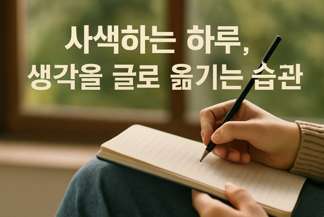 사색하는 하루, 생각을 글로 옮기는 습관