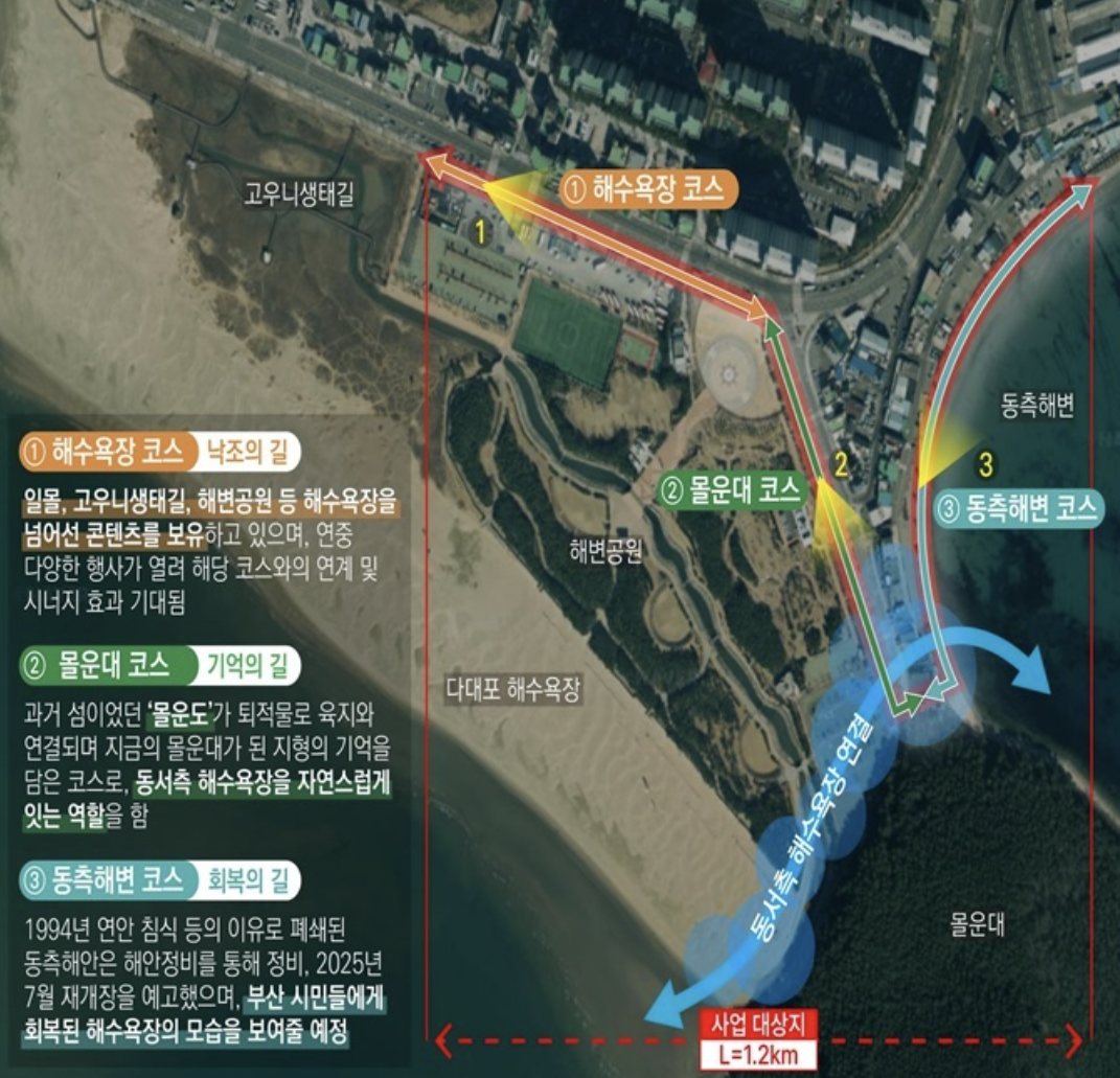 부산 다대포해수욕장, 30년 만의 귀환…이젠 디자인 명소로 거듭난다.