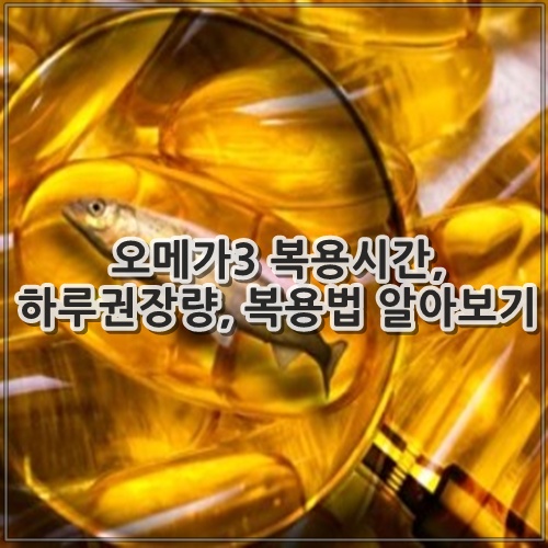 오메가3 복용시간, 하루권장량, 복용법 알아보기