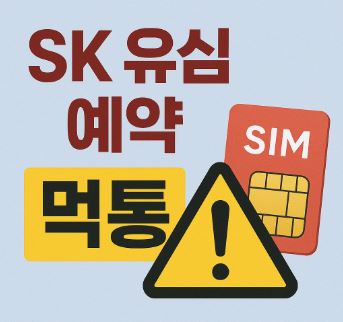 sk텔레콤 유심 교체 예약 먹통 관련 사진