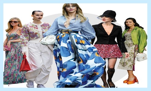 플라워 패턴 스커트