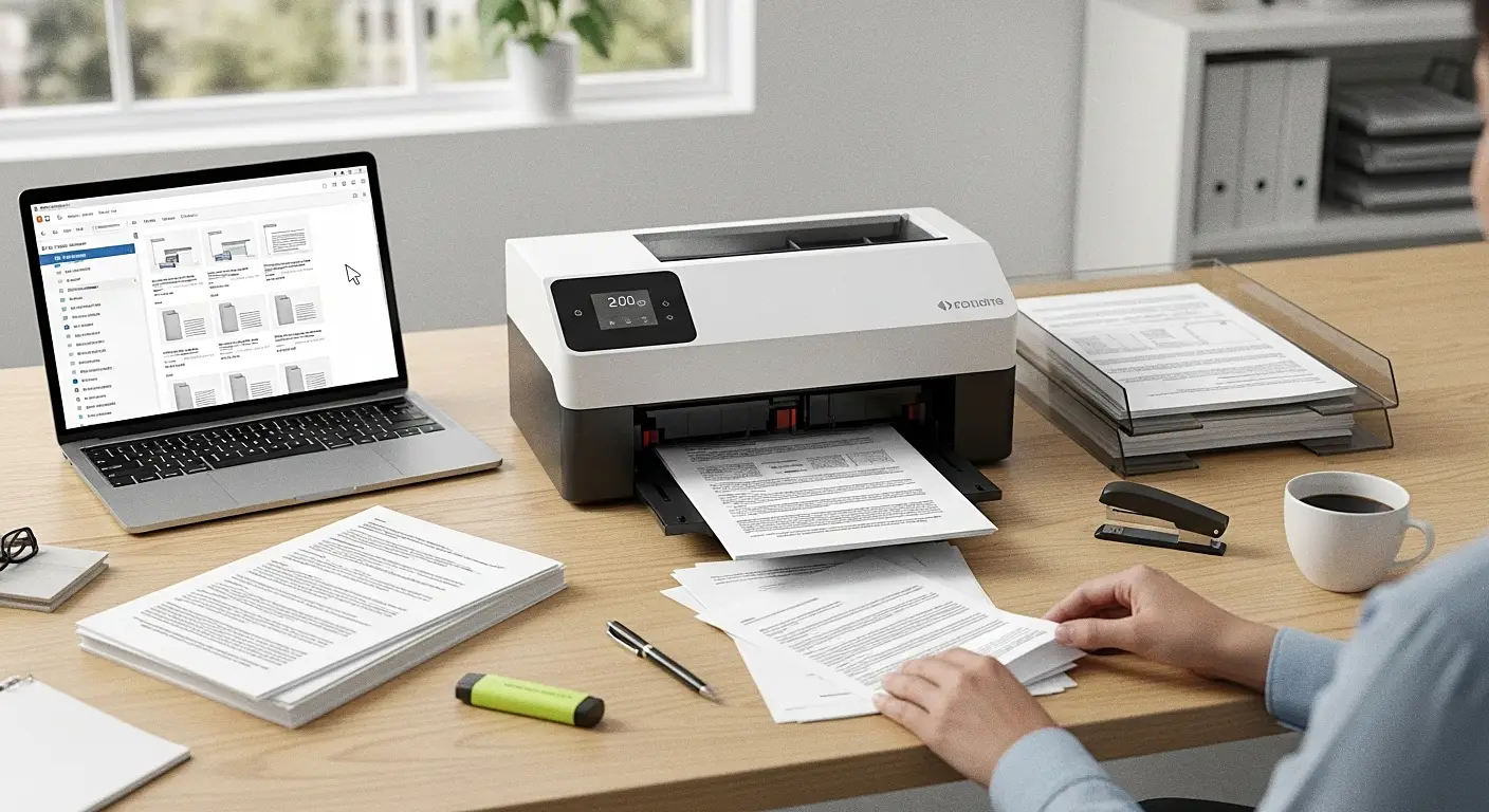 서류처리하는 이미지