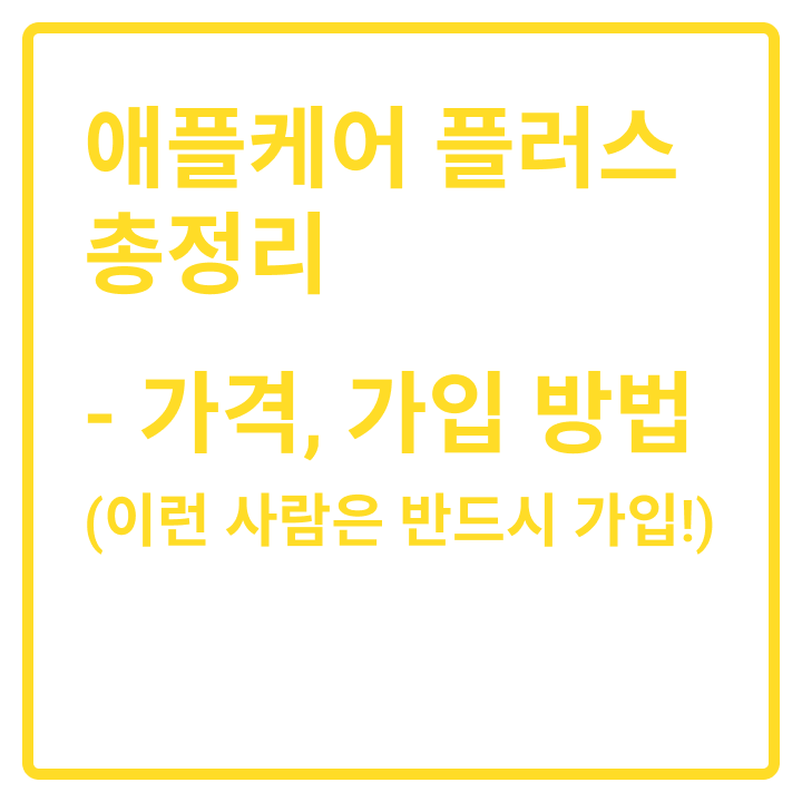 아이패드 애플케어 플러스 가입 총정리