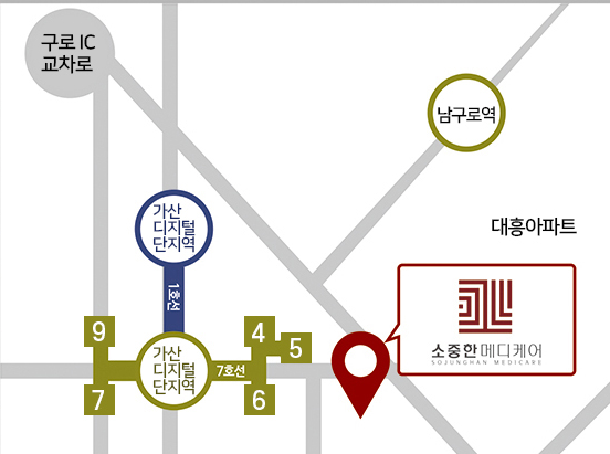 소중한메디케어 종합건강검진센터 지도