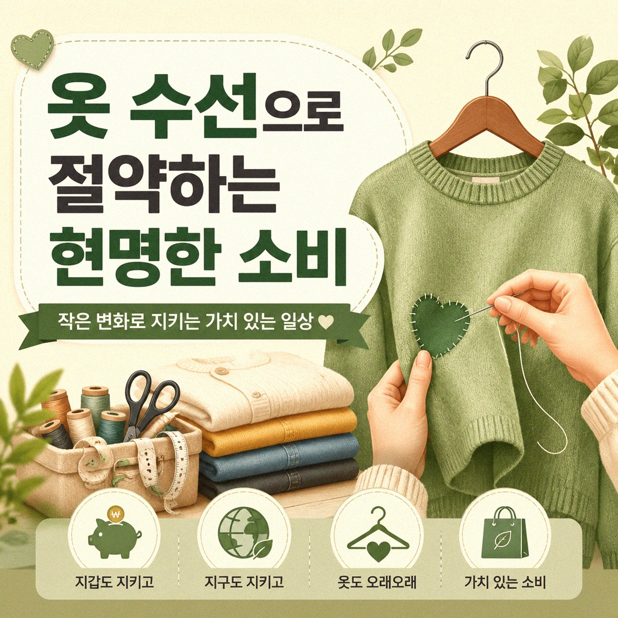 옷 수선을 직접 해보니 달라지는 의류 지출