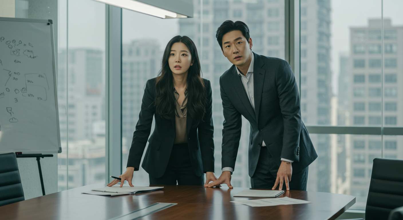 회의용 테이블 세트