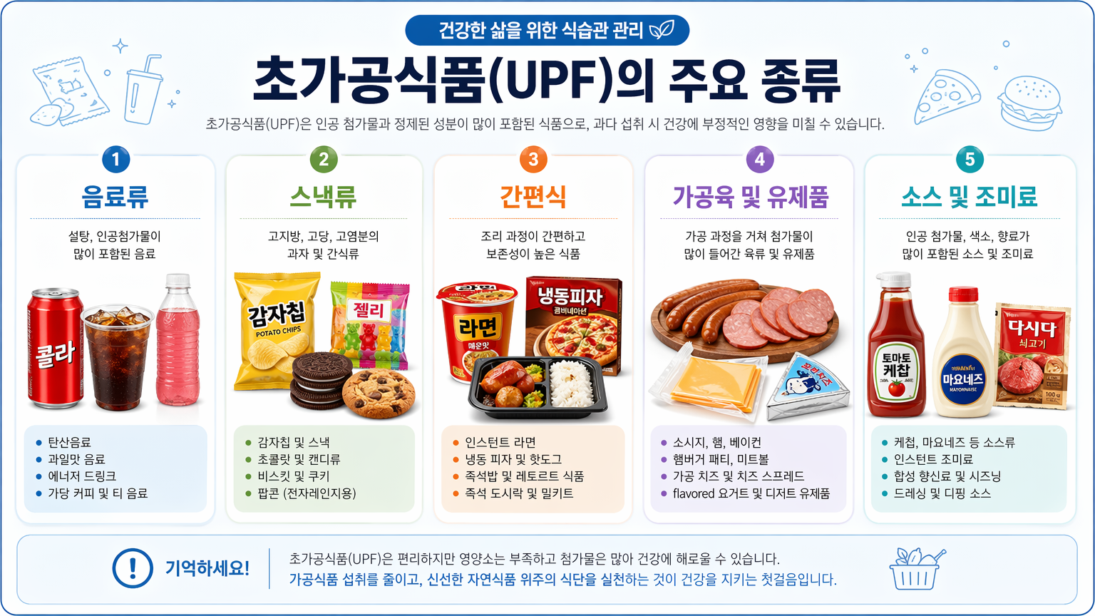 초가공 식품의 종류