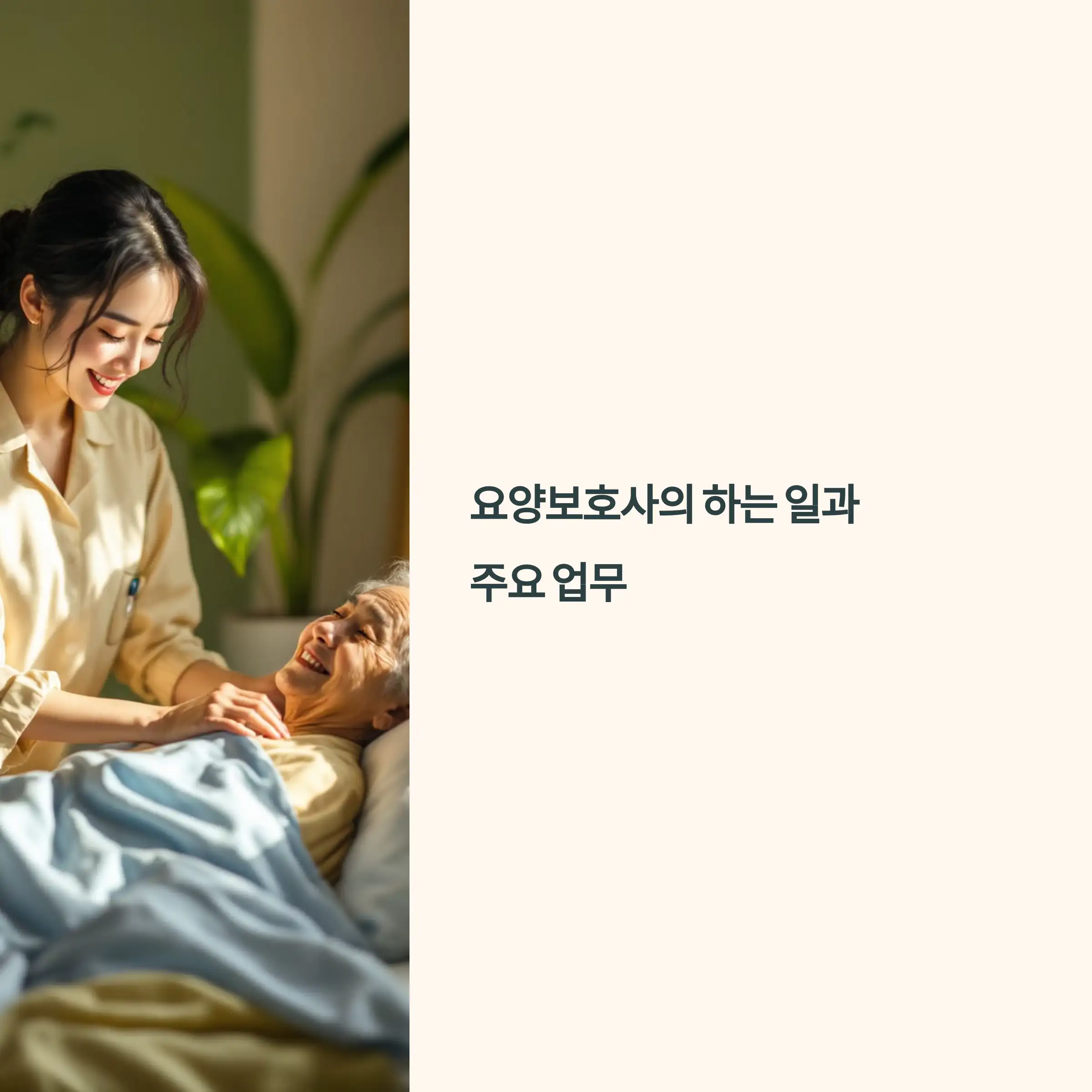 요양보호사 하는 일 및 주요 업무 알아보기