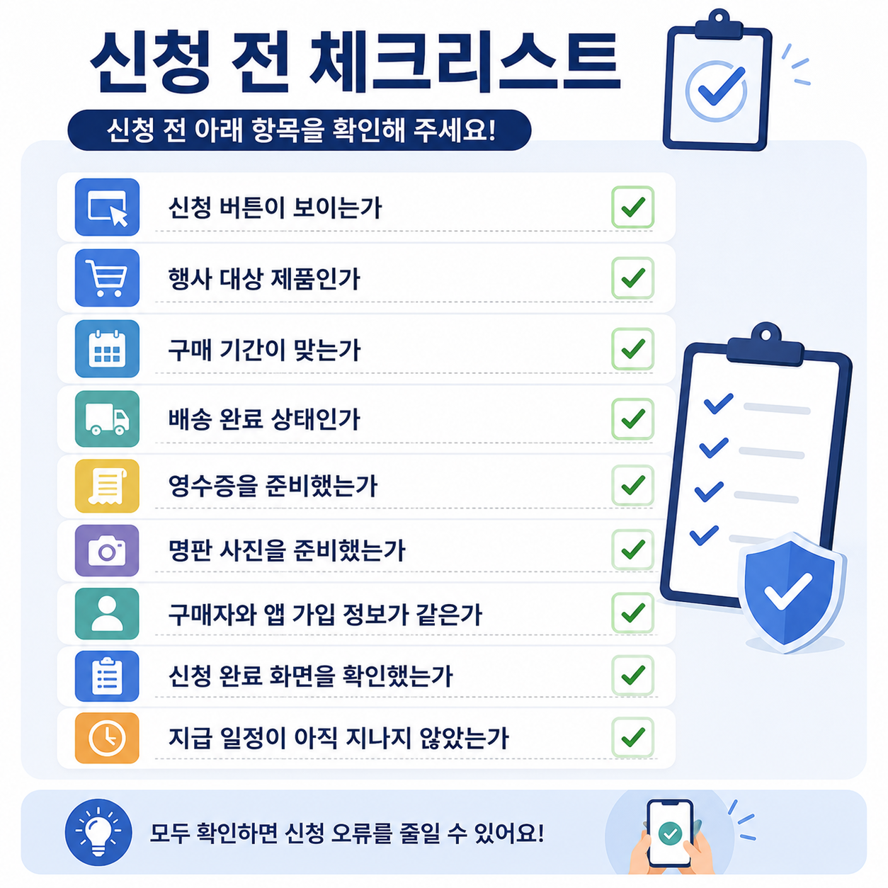 삼성 온누리 환급 신청 전 체크리스트
