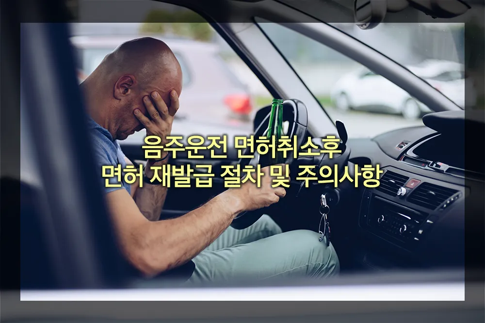 음주운전 면허취소 면허 재취득 비용