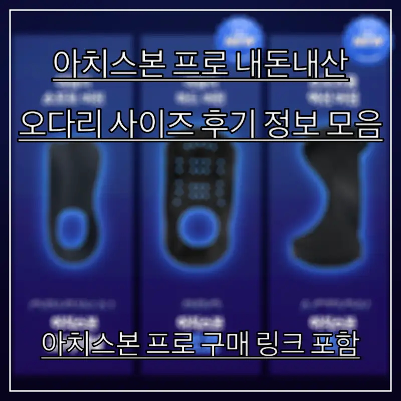 아치스본-프로-내돈내산-후기를-알아보는-모습