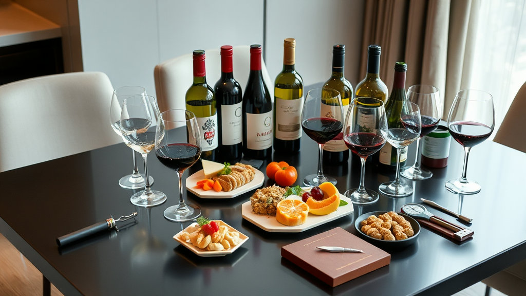 와인을 보관하기 위한 각종 액세서리 모습