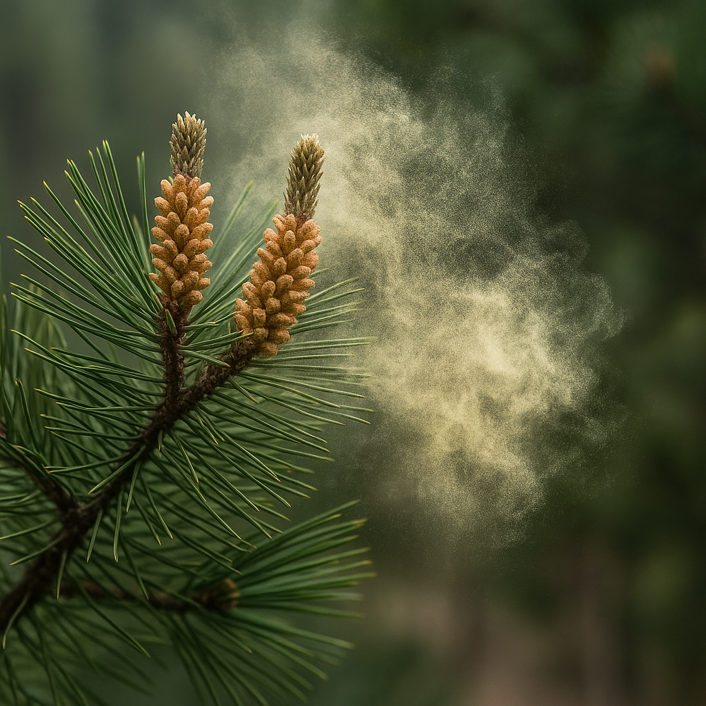송화가루 알레르기 증상 인포그래픽