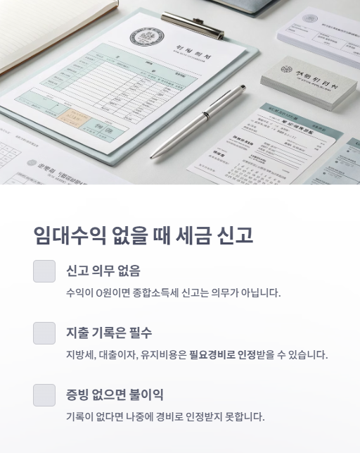 임대수익 없을 때 세금 신고