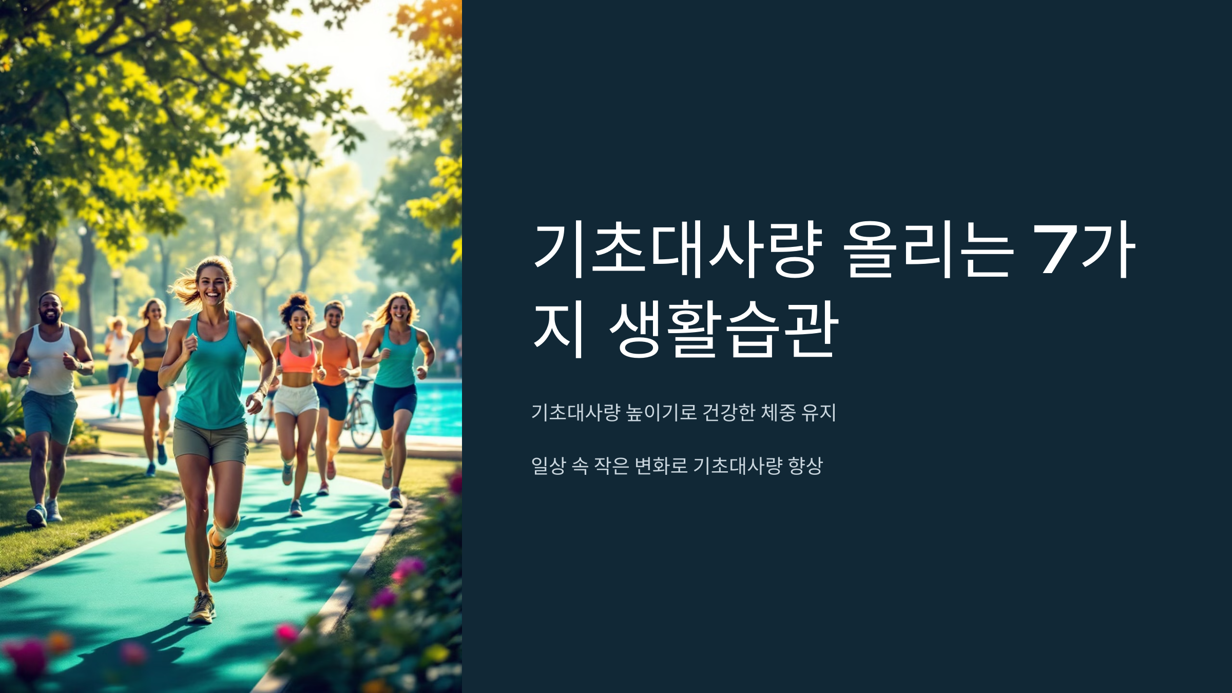 기초대사량 올리는 7가지 생활습관