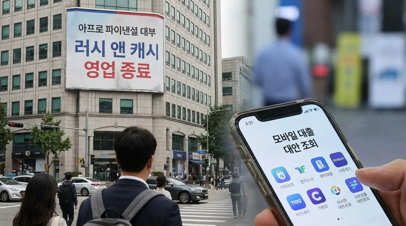 아프로 파이낸셜 대부 및 러시 앤 캐시 영업 종료 후 모바일 대출 대안 조회