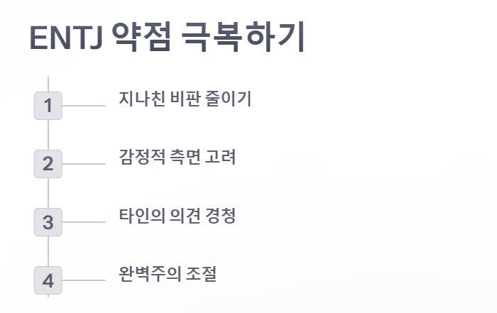 ENTJ의 약점 극복 방법