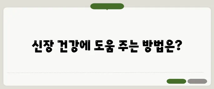 신장에 좋은 차 부기 빼고 혈압 낮추는 조합