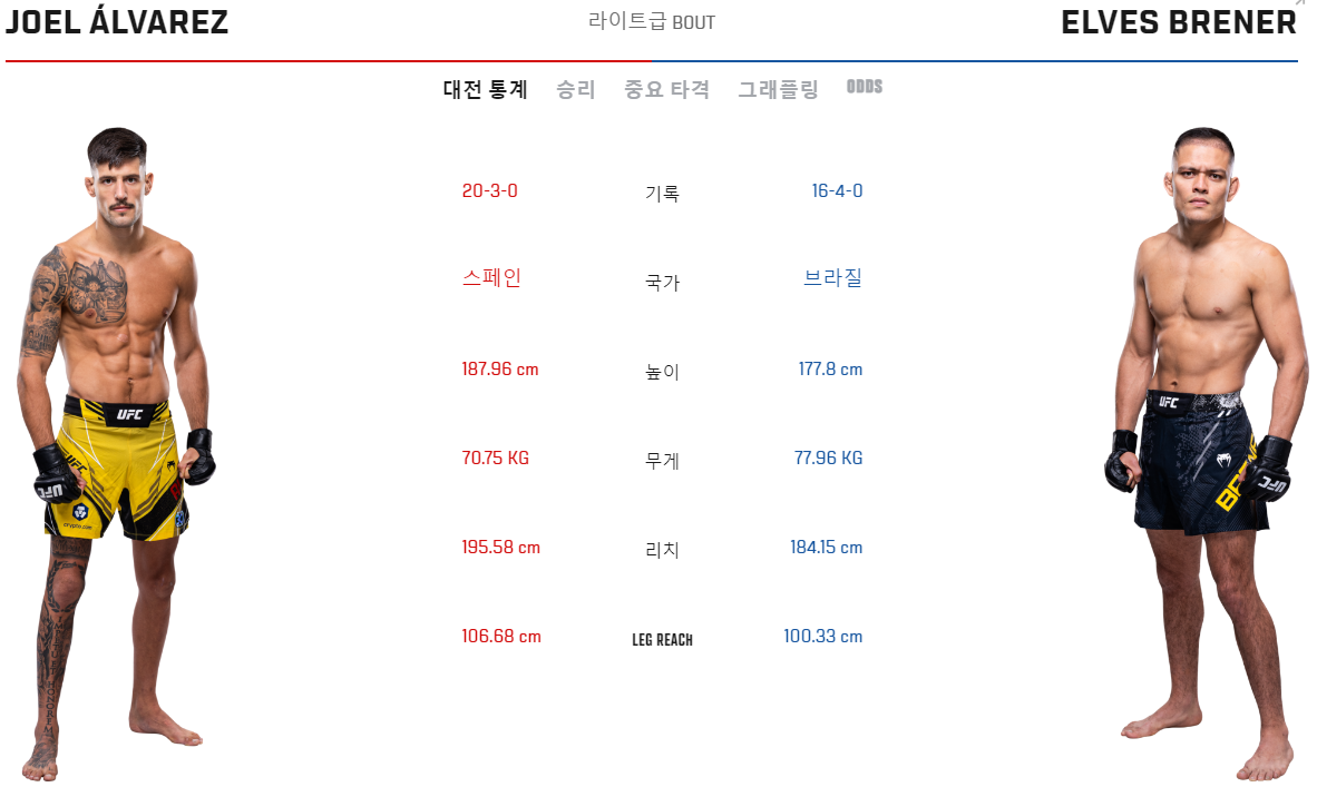 ufc-주요대진