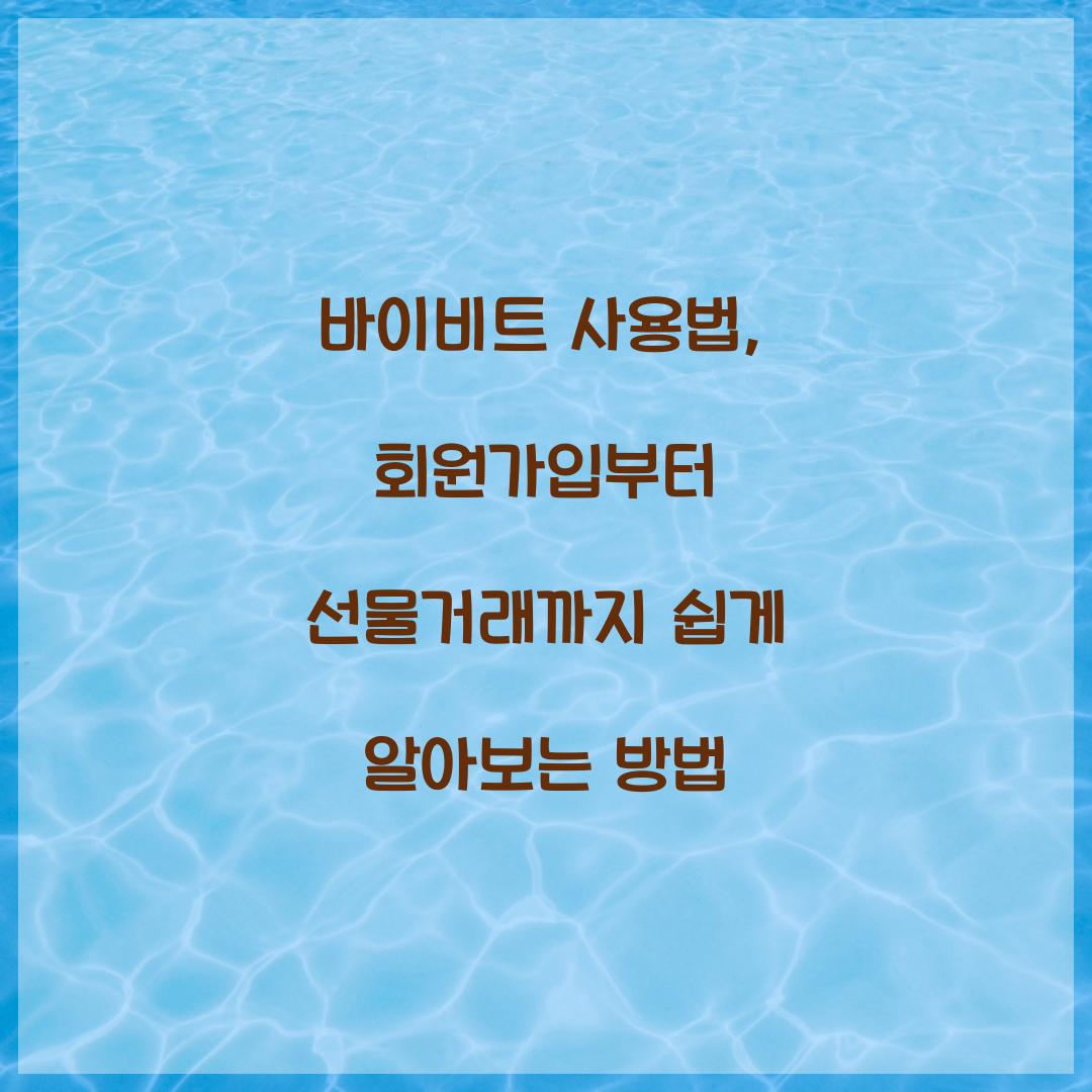 바이비트 사용법