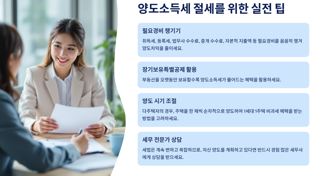 양도세 절세를 위한 팁