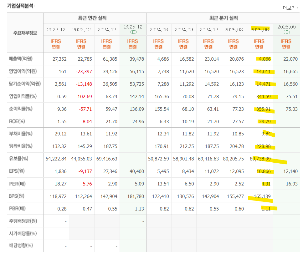 SK스퀘어-기업실적분석-네이버증권