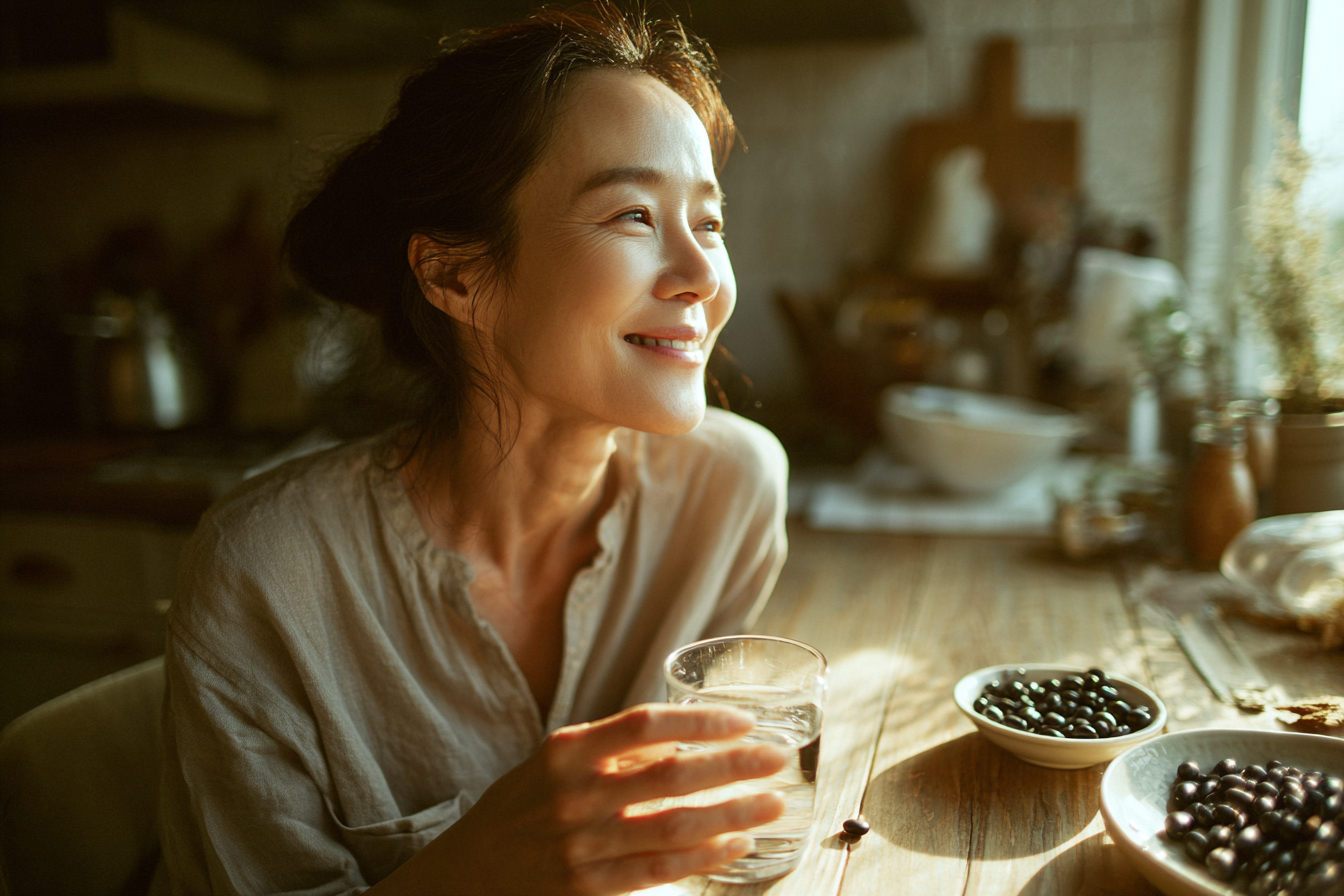 여성 정수리 탈모 관리 삶은 검은콩 섭취 방법