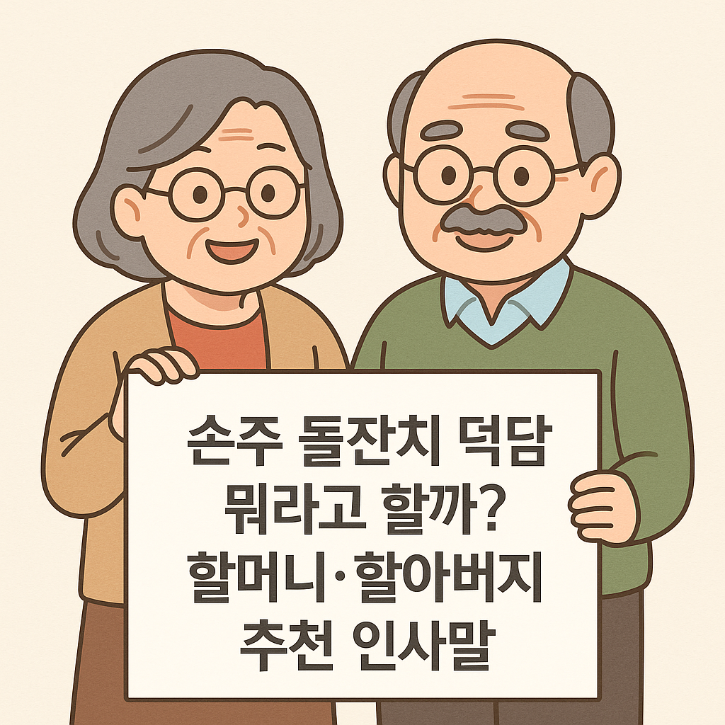 손주 돌잔치, 뭐라고 덕담할까? 할머니·할아버지 추천 인사말