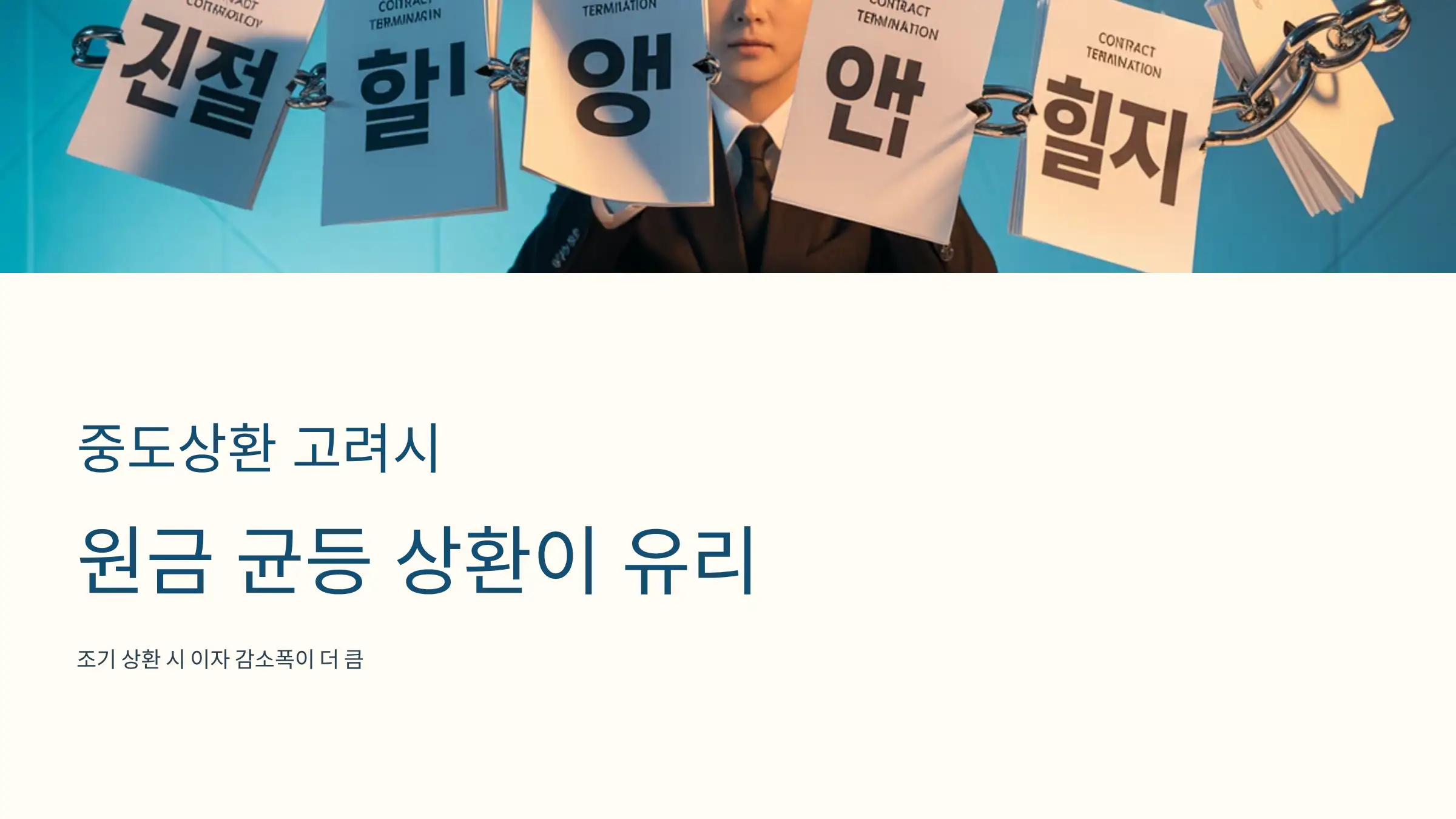 중도상환을 고려한다면?