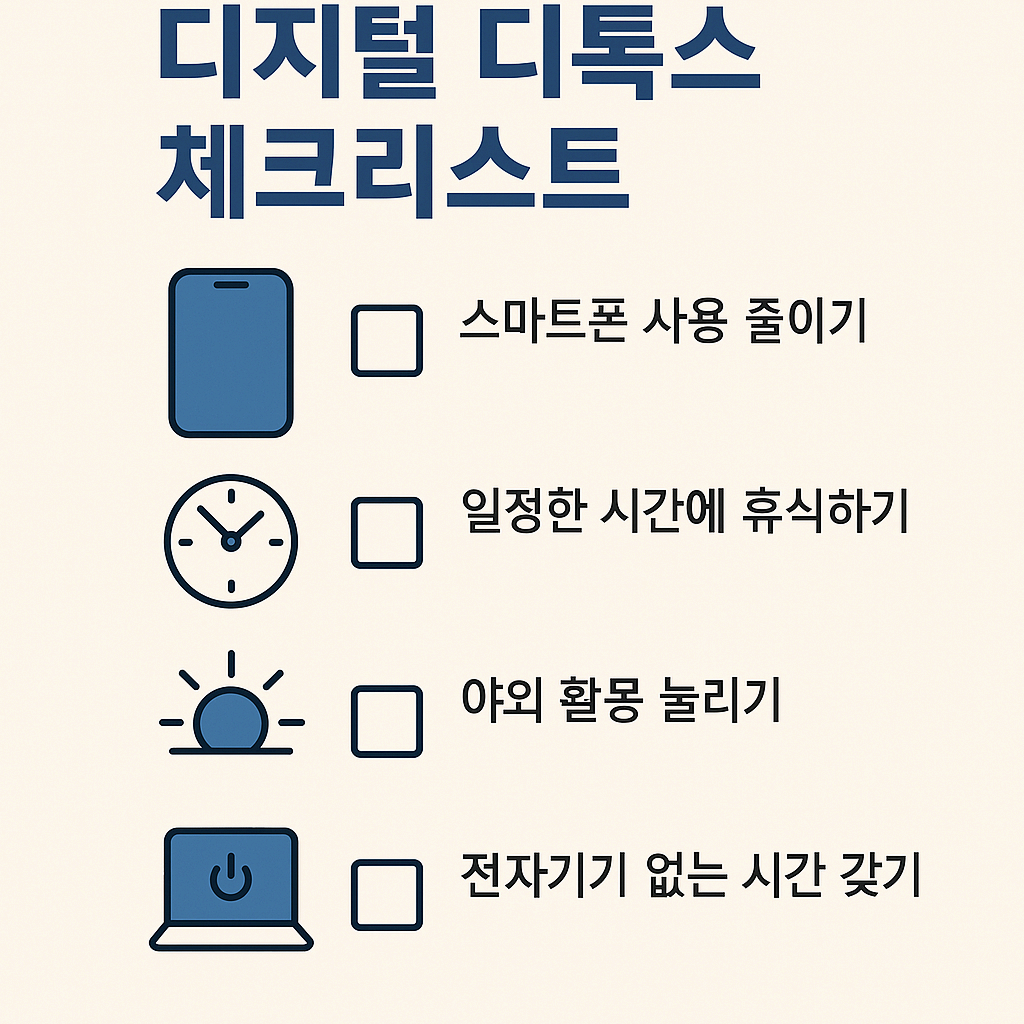 디지털 디톡스 마이크로 습관으로 뇌 피로 줄이기