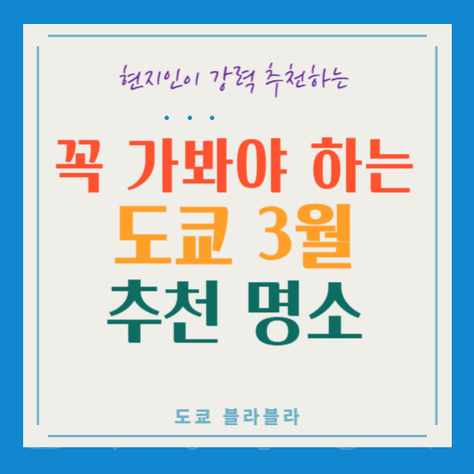 현지인 추천 3월 도쿄 명소