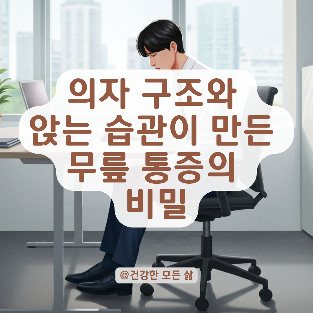 앉아만 있는데 무릎이 아프다? 의자 구조와 고관절 압박이 만드는 통증의 연결고리.