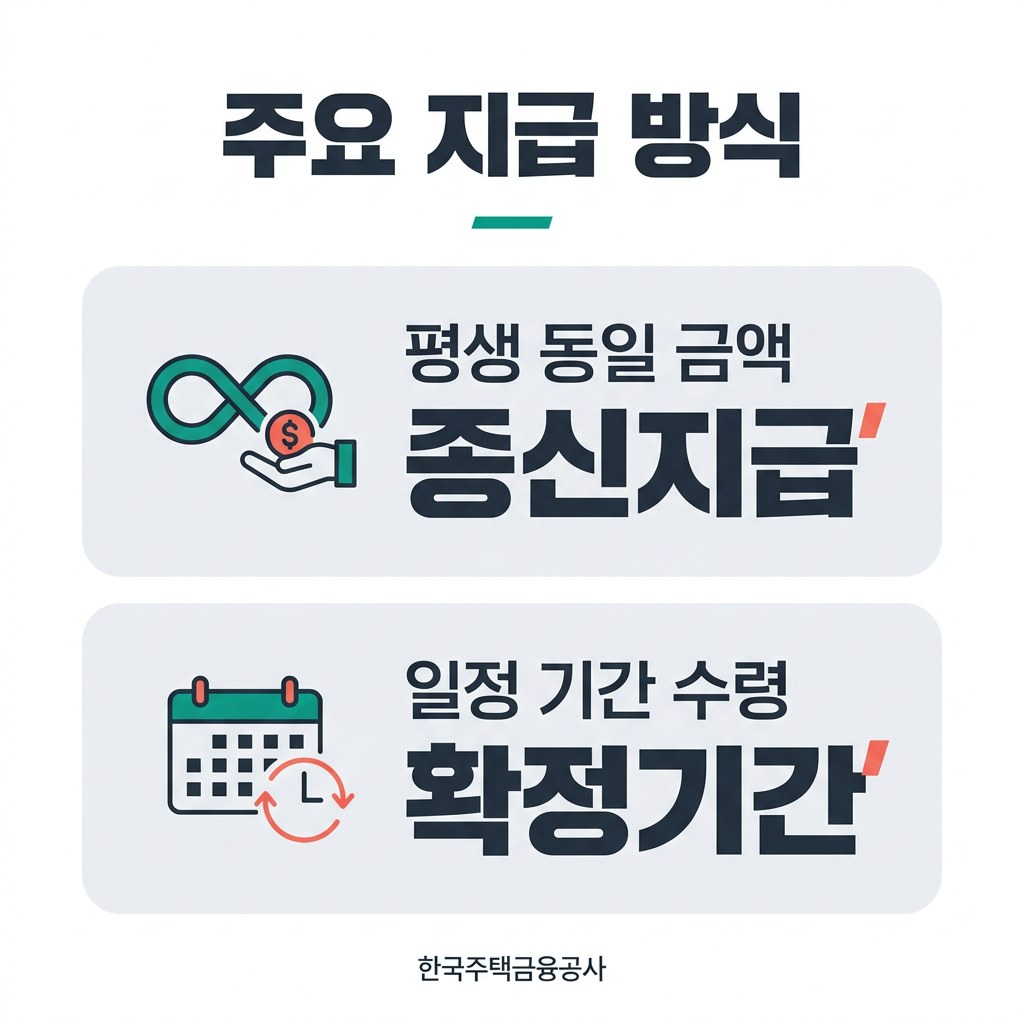 주택연금 계산기 주요 지급 방식