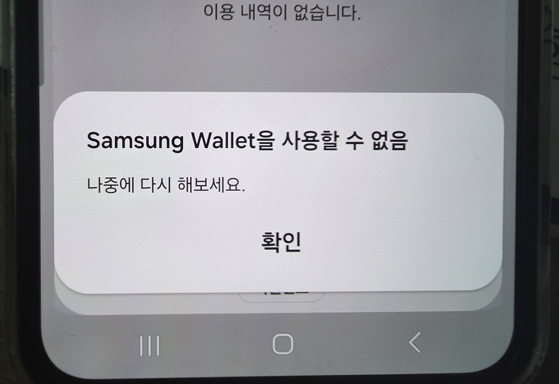 삼성페이 먹통