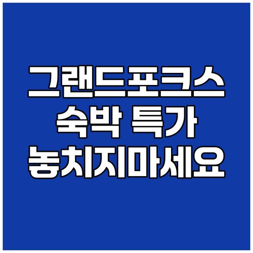 그랜드 포크스 숙박 어디서 할까? 놓