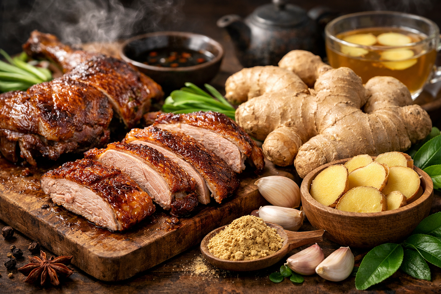 오리고기와 생강