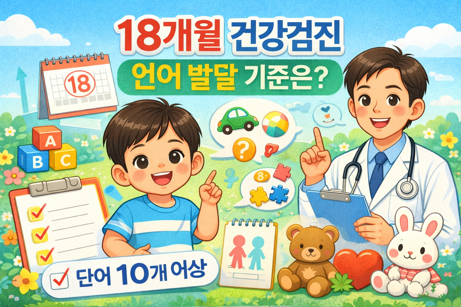 18개월 영유아 건강검진, 말이 느린 걸까? 언어 발달 기준 총정리