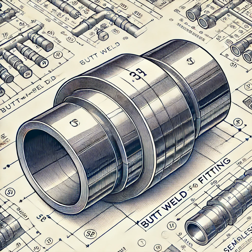 Butt Weld (BW) 피팅은 배관과 직접용접하여 연결한다
