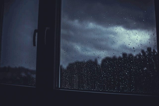 비내리는 창문