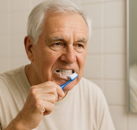 양치하는 할아버지