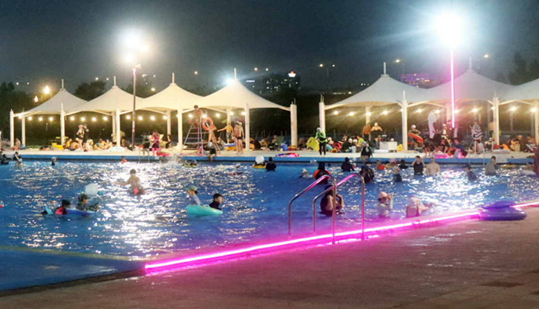 한강 수영장 야간 개장