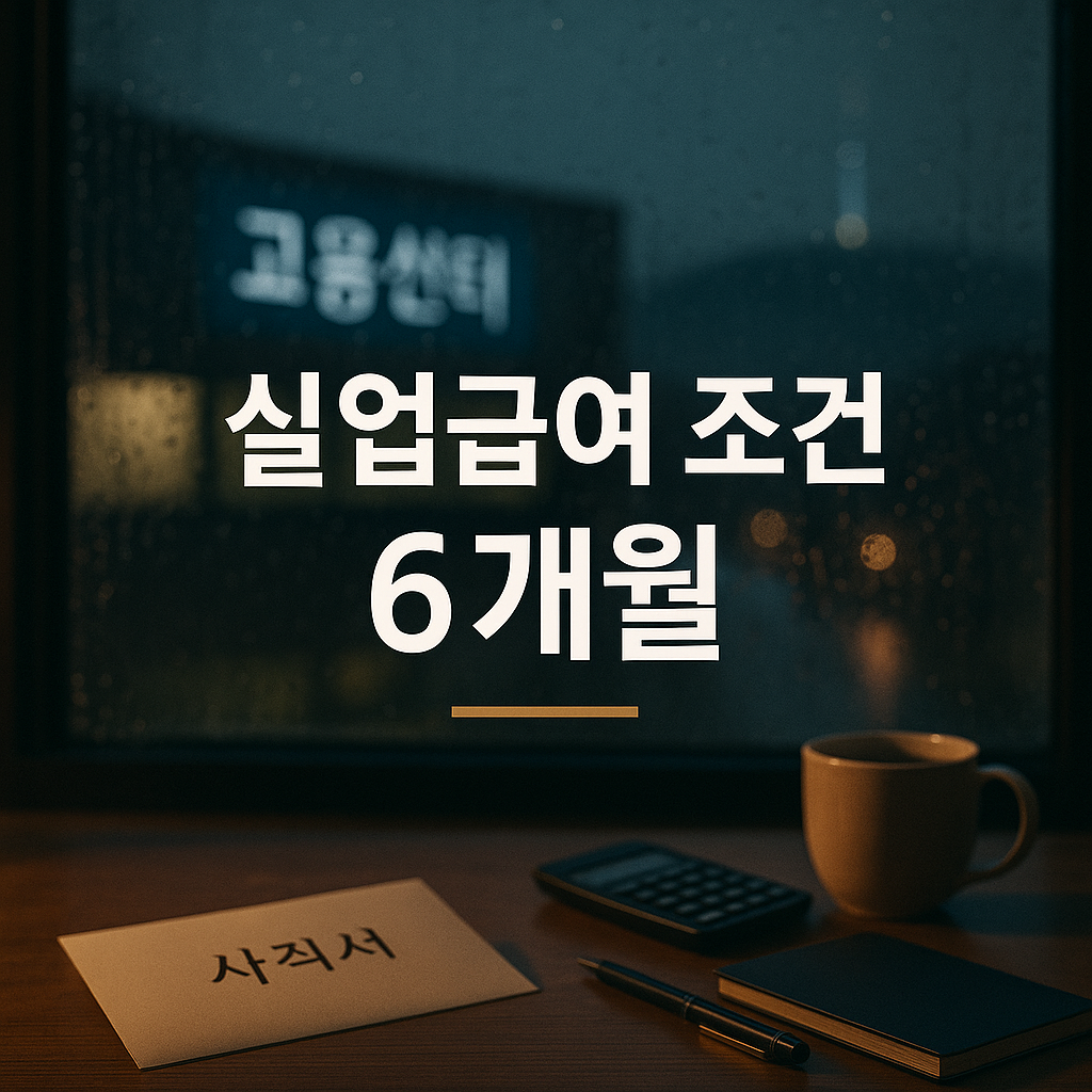 실업급여 조건 6개월