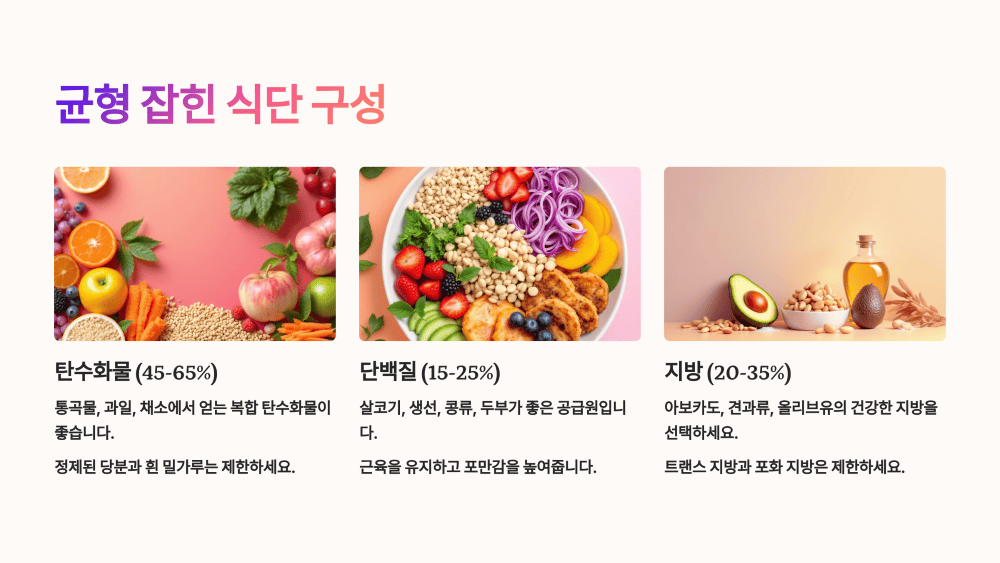 균형 잡힌 식단 구성